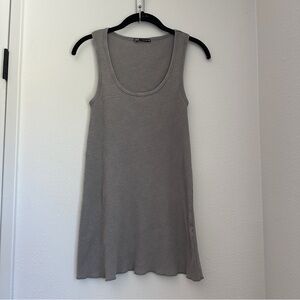 ZARA Gray Ribbed Sleeveless Tunic